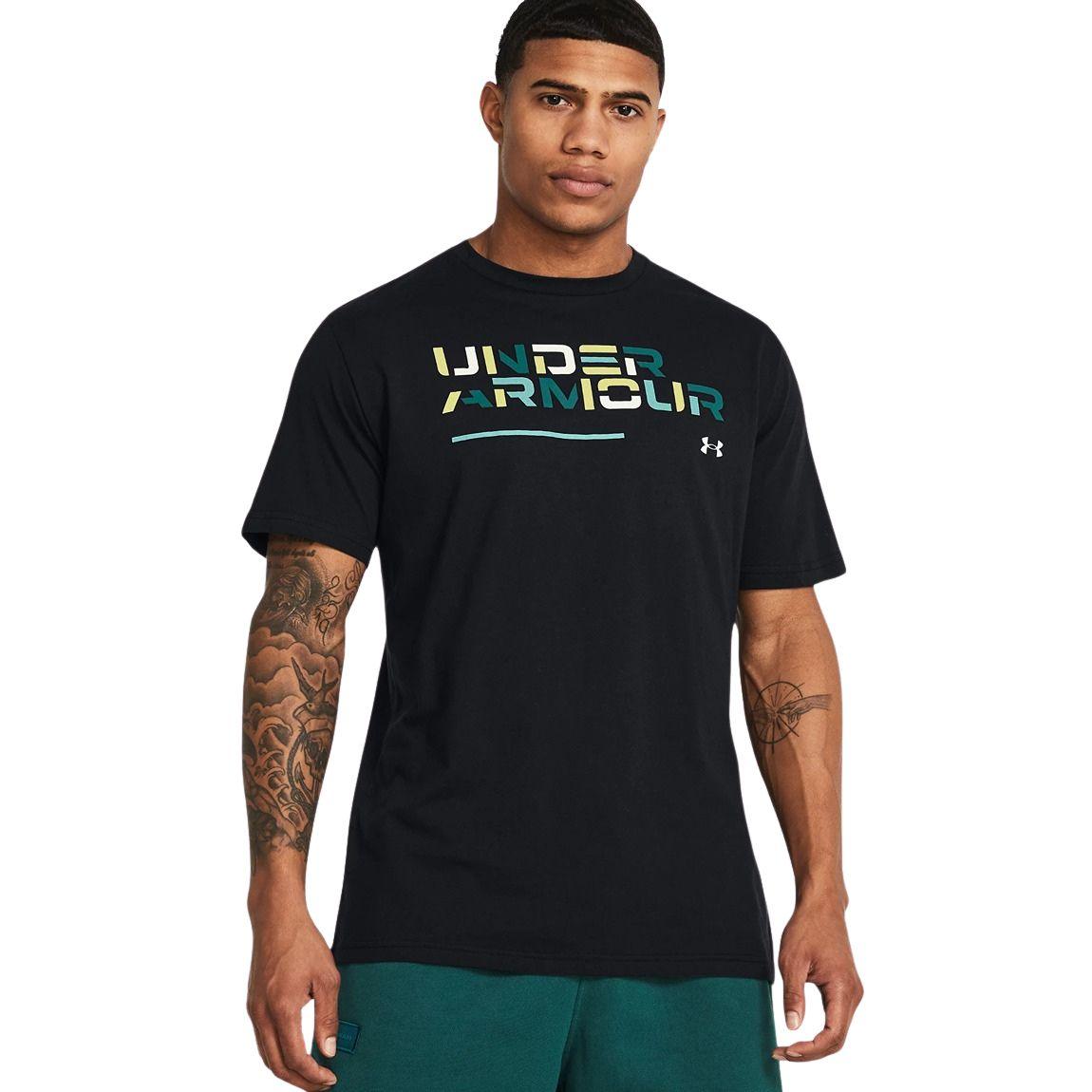 Under Armour Colorblock Wordmark Short Sleeve Tee - Men