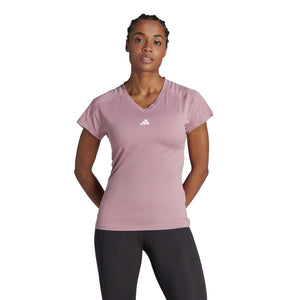 AEROREADY Train Essentials Minimal Branding V-Neck T-Shirt - Women - Sports Excellence