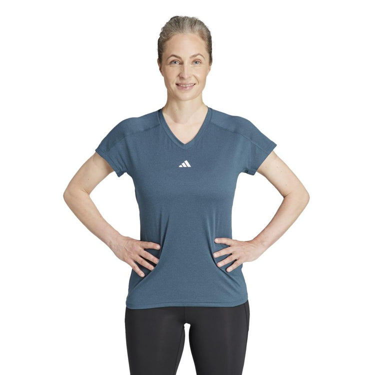 AEROREADY Train Essentials Minimal Branding V-Neck T-Shirt - Women - Sports Excellence