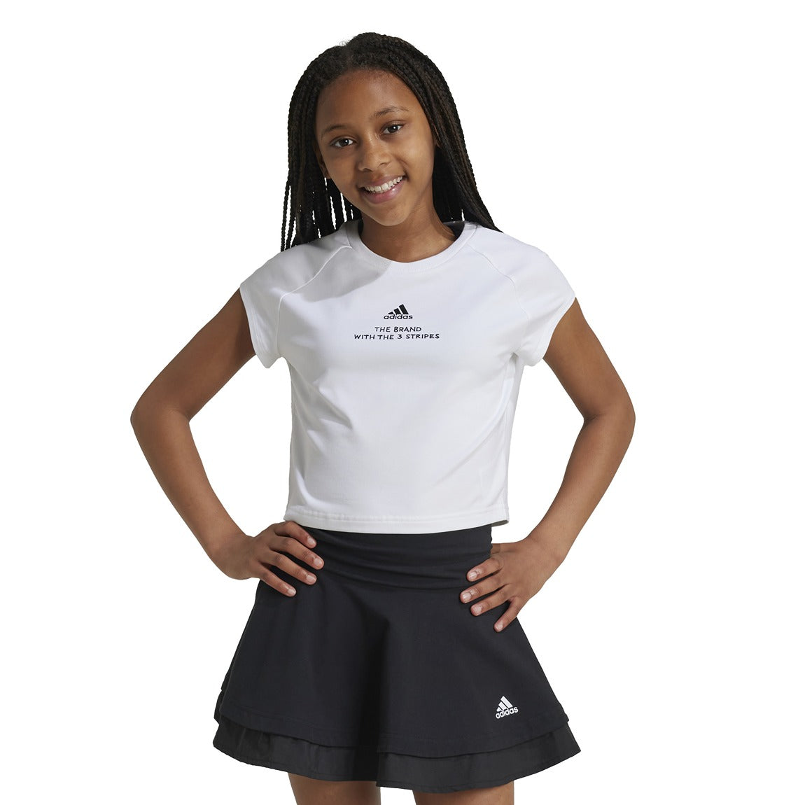 adidas Street Jam Crop T-Shirt - Girls