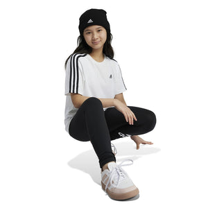 adidas Essentials 3-Stripes Cotton Loose Fit Boyfriend Tee - Girls