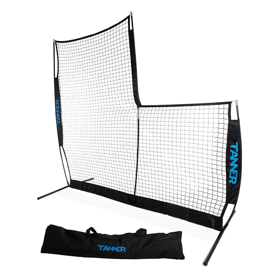 Tanner Tees Portable L Screen Pitching Net with Carry Bag