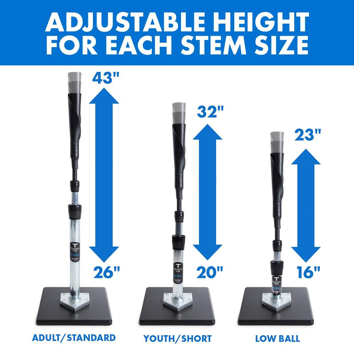 Tanner Tee the Original Adjustable Batting Tee