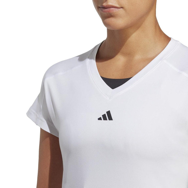 AEROREADY Train Essentials Minimal Branding V-Neck T-Shirt - Women - Sports Excellence