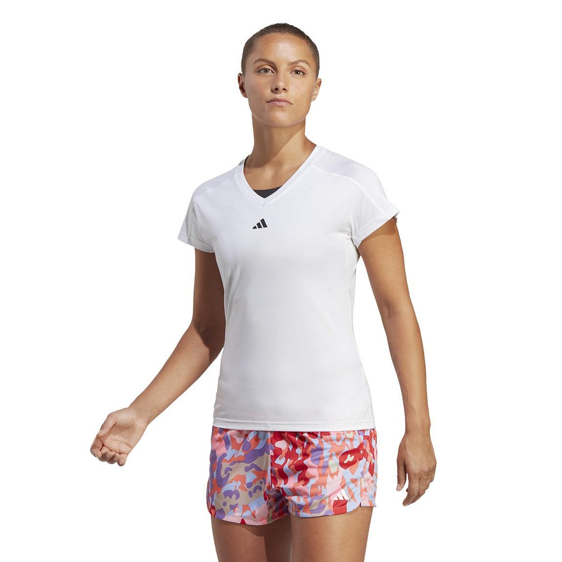 AEROREADY Train Essentials Minimal Branding V-Neck T-Shirt - Women - Sports Excellence