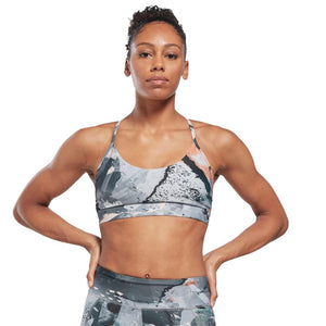 Reebok Lux Strappy Allover Print Bold Bra - Women - Sports Excellence