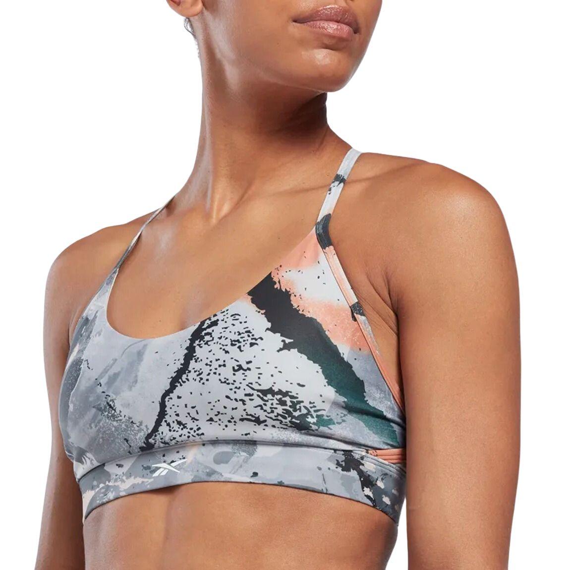 Reebok Lux Strappy Allover Print Bold Bra - Women - Sports Excellence