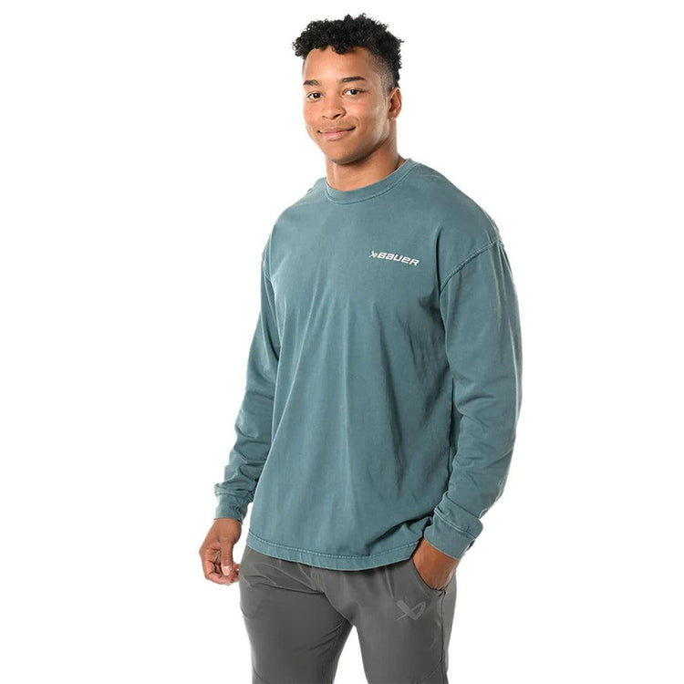 Bauer Longsleeve Acid Wash Tee - Senior - Sports Excellence