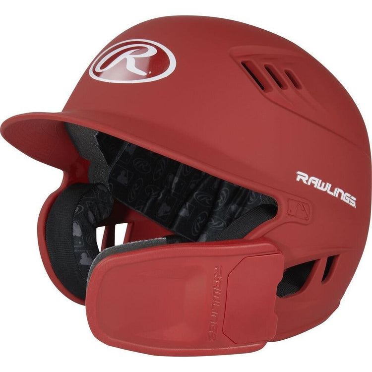 R16 Velo 1-Tone Matte w/Reversible Ext Batting Helmet Junior - Sports Excellence